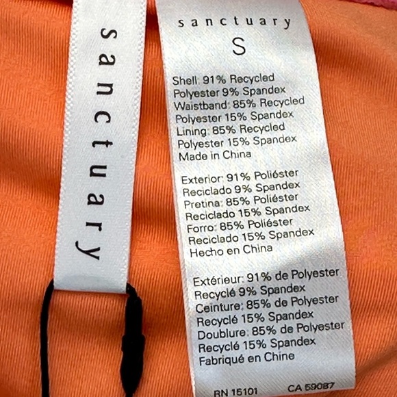 Sanctuary Repreve Smart Creation Bikini Swim Bottoms - Orange Pink - size Small - Picture 4 of 7